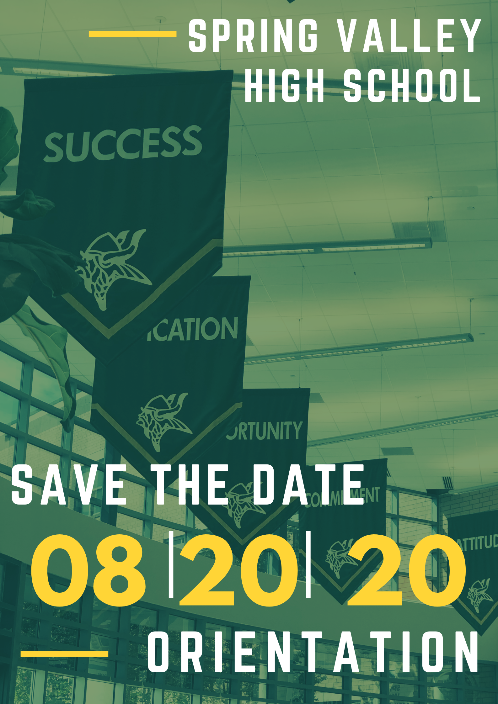 SVHS Fall Orientation Save the Date- 8/20/20