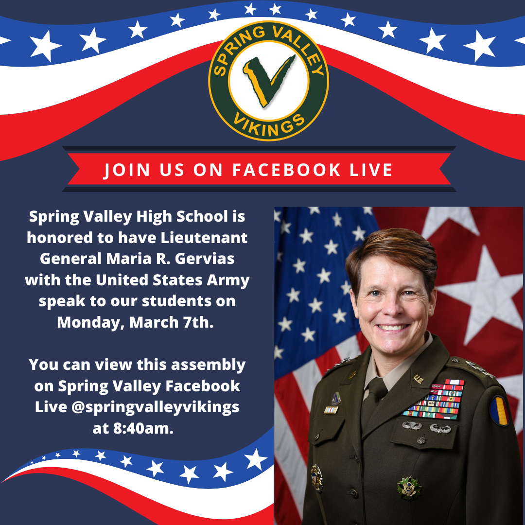 Facebook Live Event with Guest Speaker, Lieutenant General Maria R. Gervais